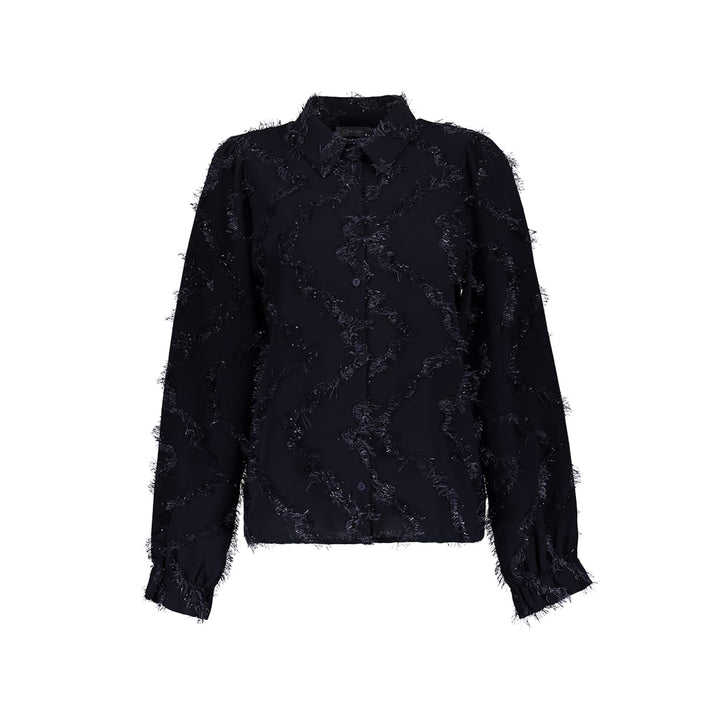 Geisha 63909-20 blouse l/m dames blue denim - Navy