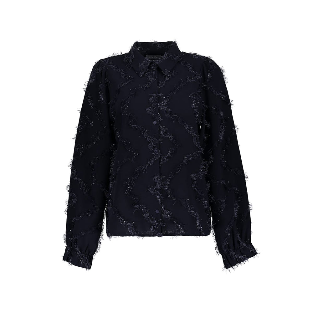 Geisha 63909-20 blouse l/m dames blue denim - Navy