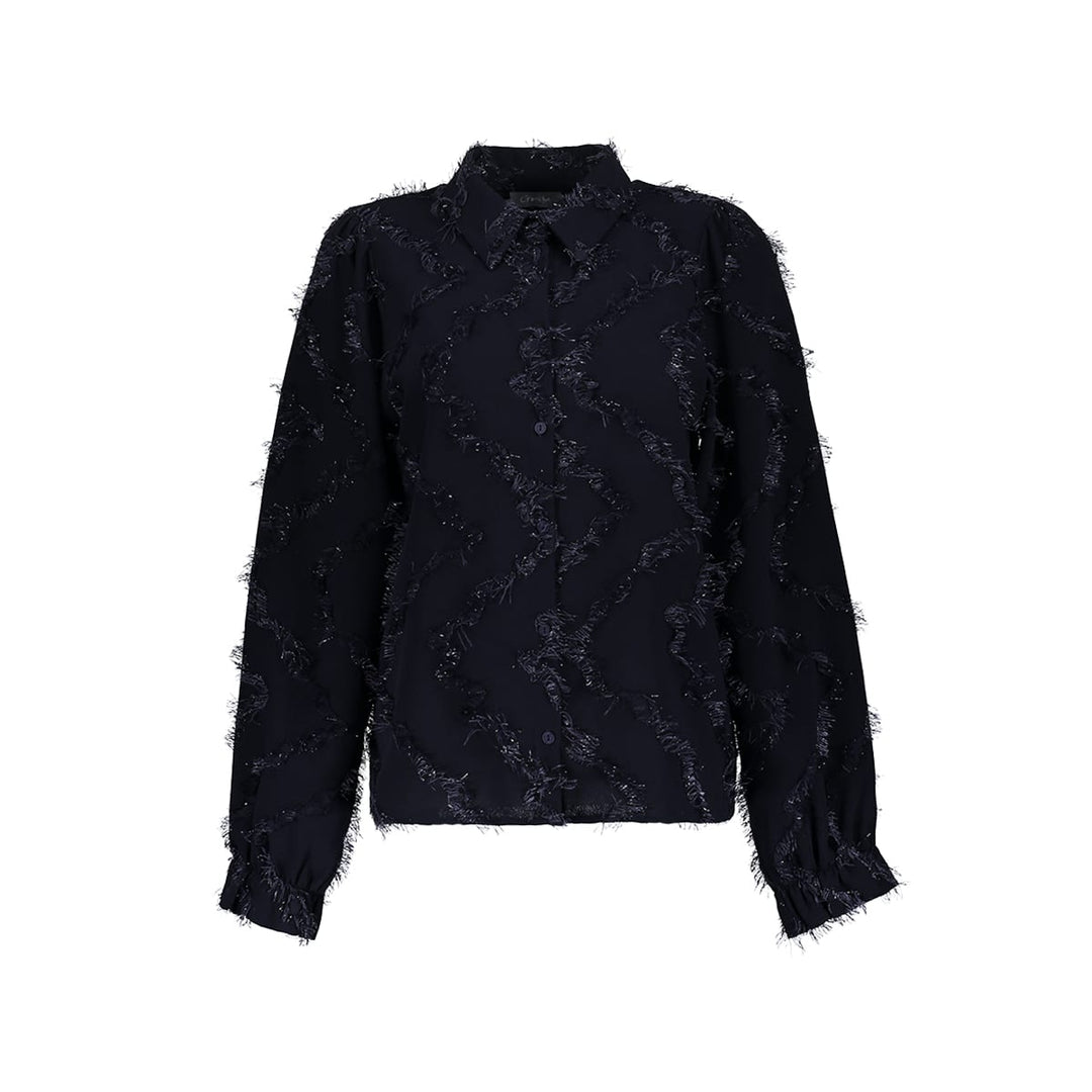 Geisha 63909-20 blouse l/m dames blue denim - Navy