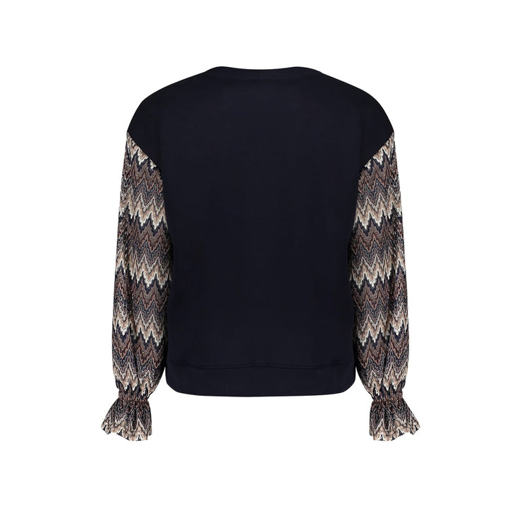 Geisha 62905-20 sweater dames blauw dessin