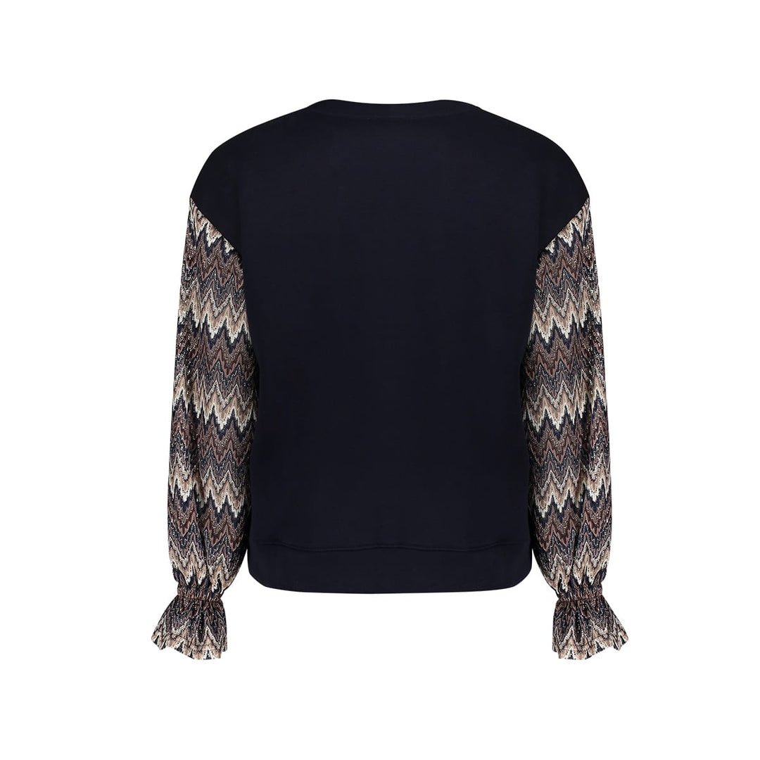 Geisha 62905-20 sweater dames blauw dessin