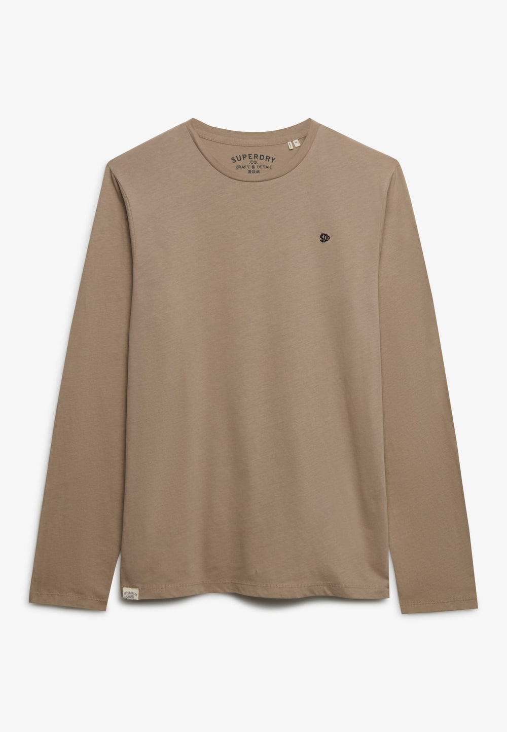 Superdry M6010988A t-shirt l/m beige – heren