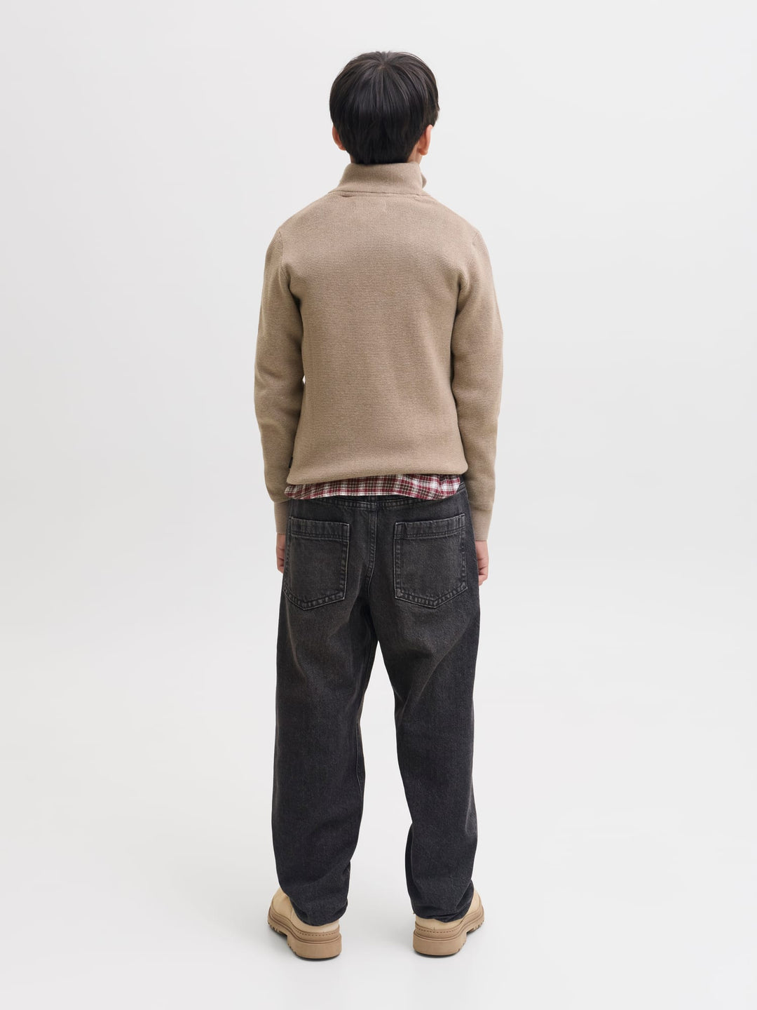 Jack &amp; Jones 12269288 Blamilano trui jongens licht bruin