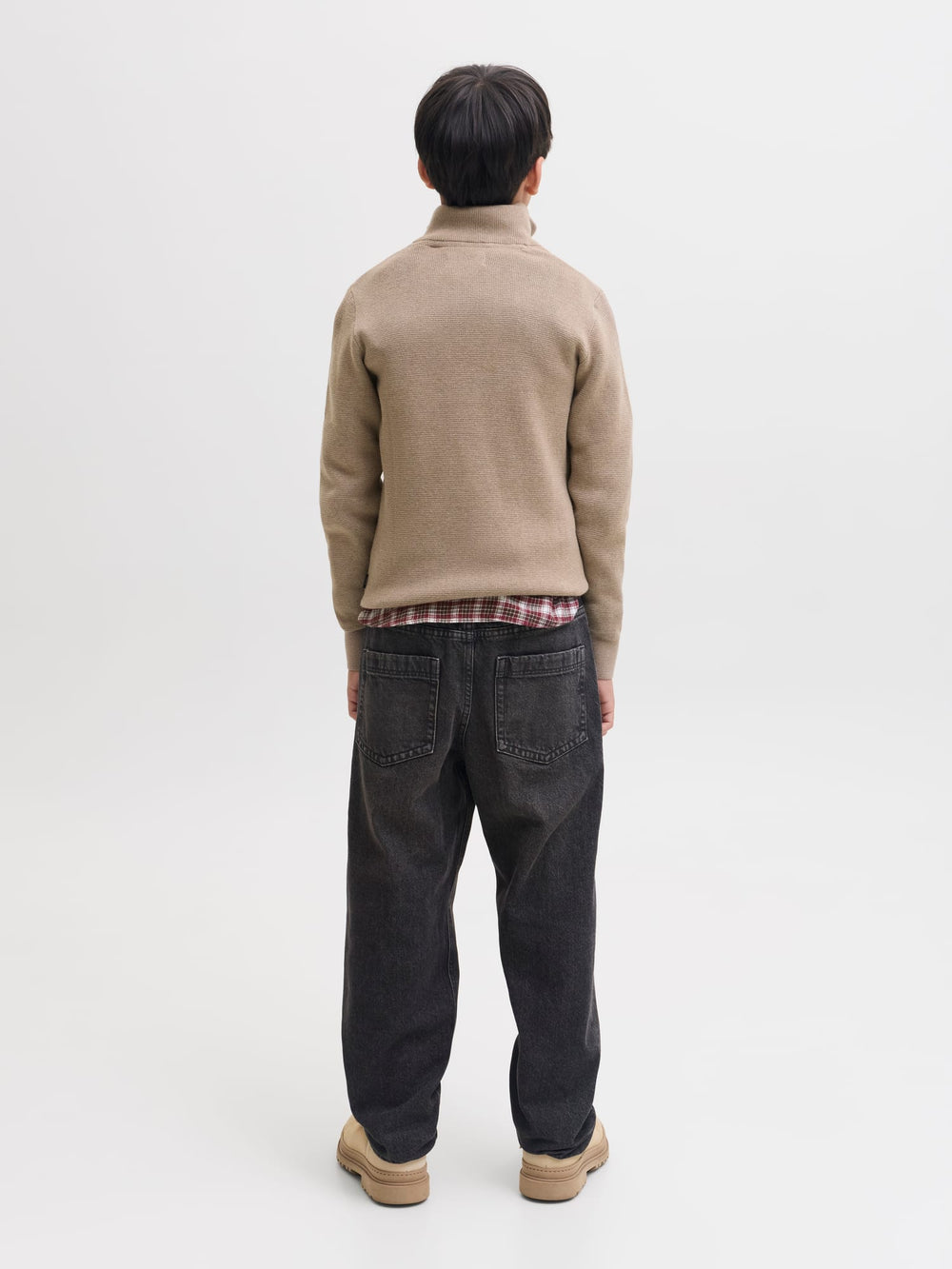 Jack & Jones 12269288 Blamilano trui jongens licht bruin