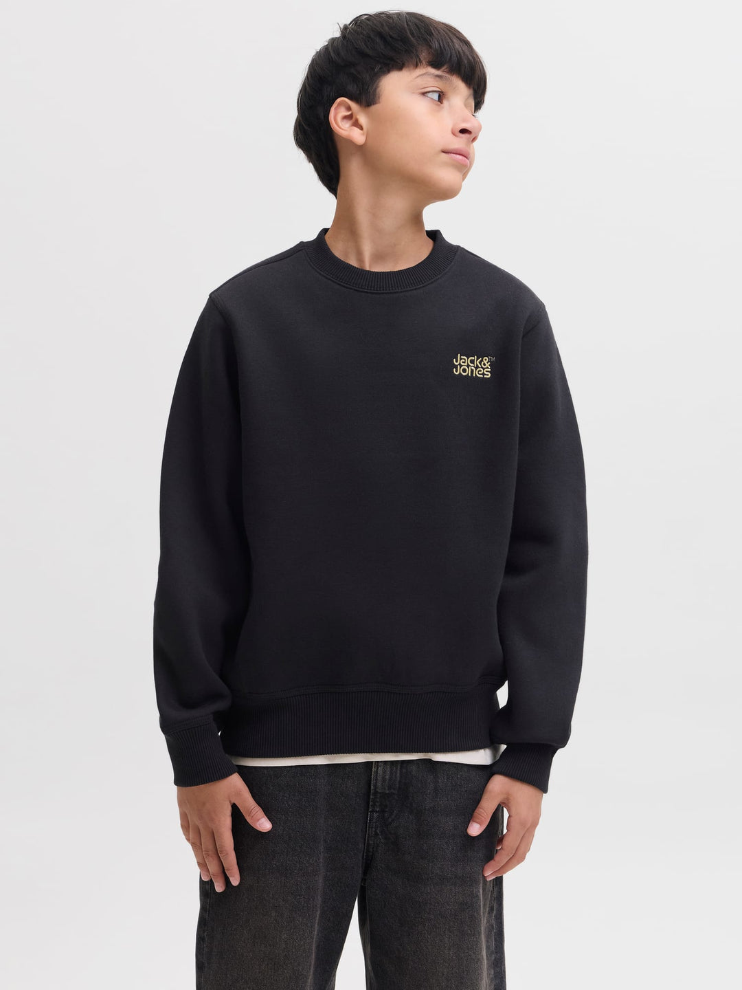 jack & jones kids Colton sweater zwart – jongens