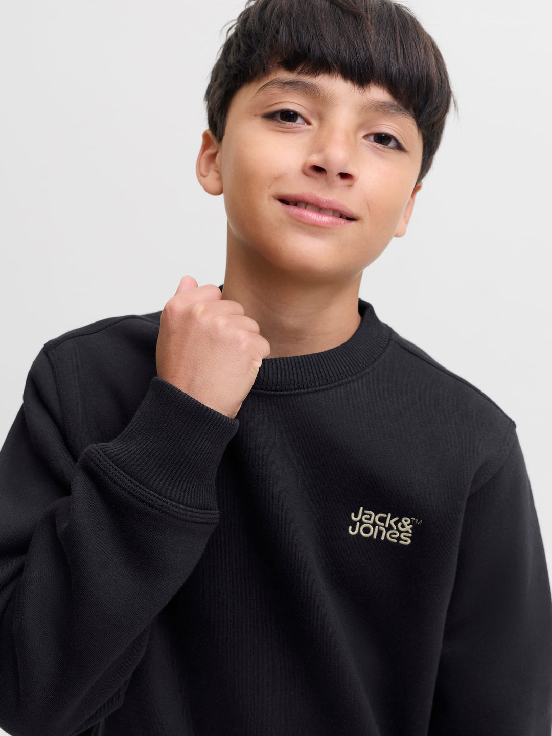 jack & jones kids Colton sweater zwart – jongens