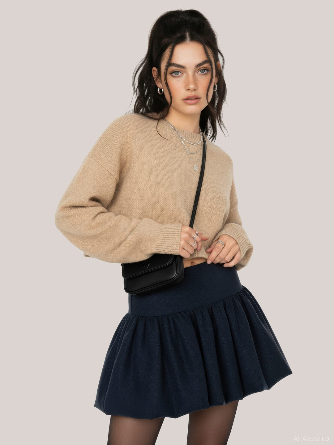 Hype drop 32000324 HDTAHIRA denim rok blauw