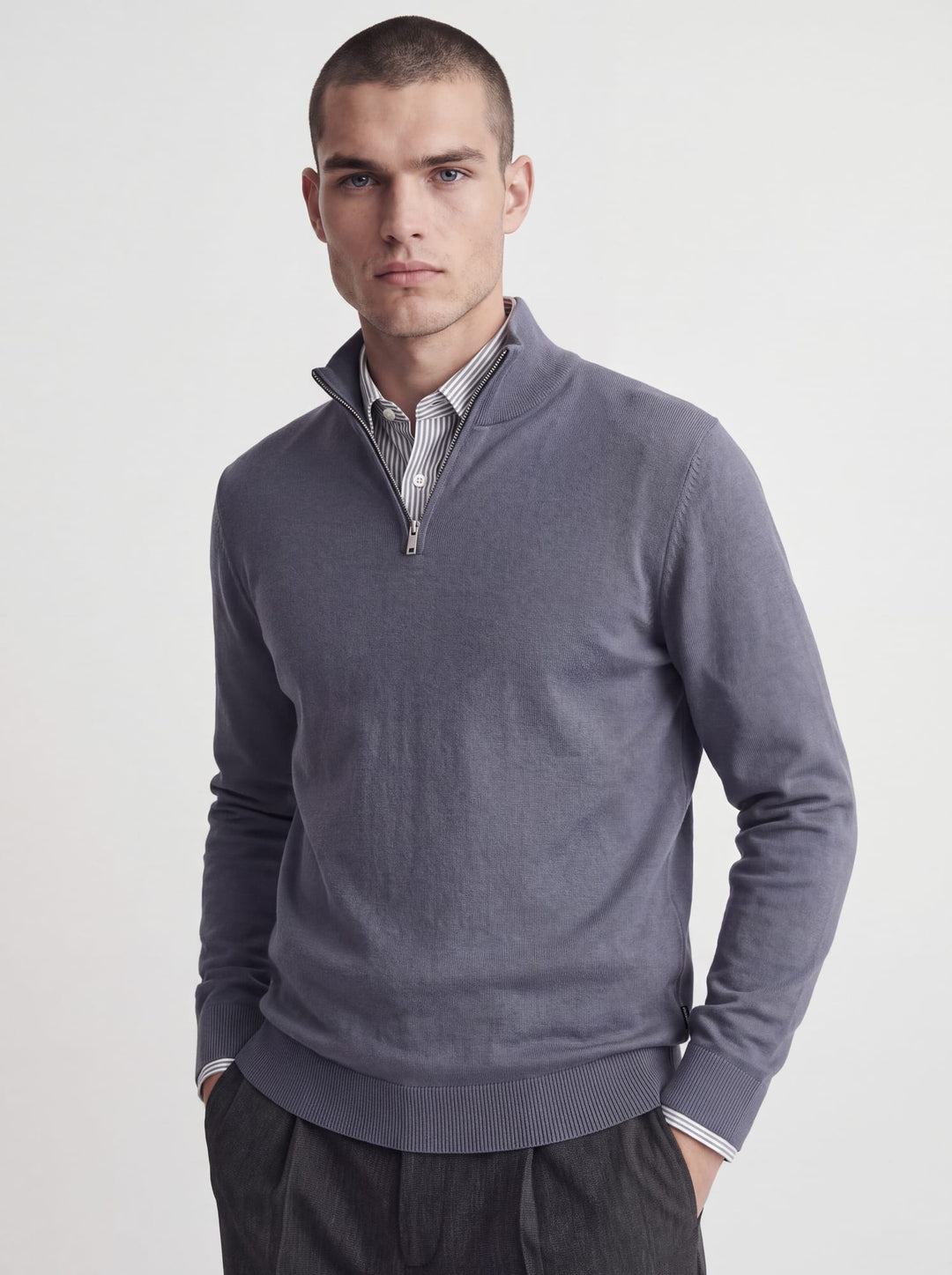 Jack &amp; Jones 12189339 Emil trui grijs – heren