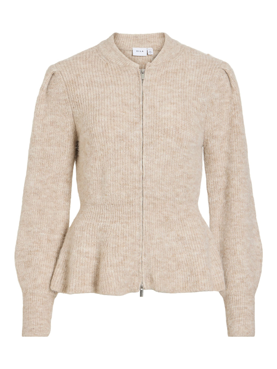 Vila 14116400 Gracie vest gebreid zand – dames