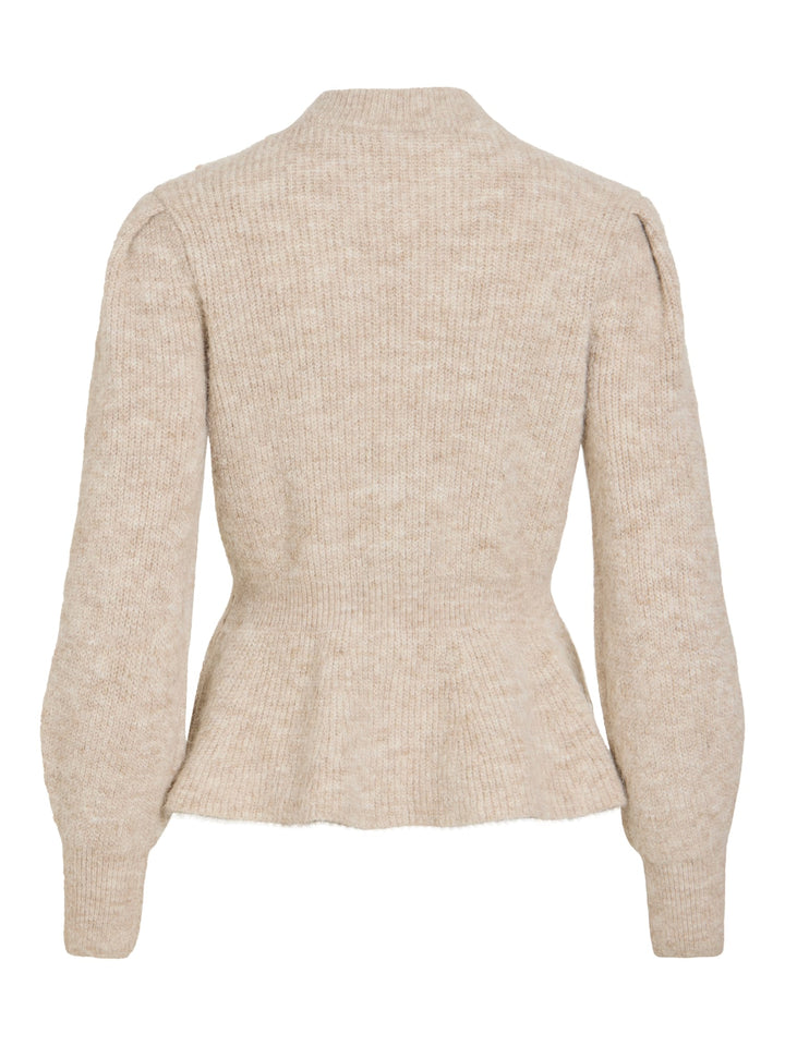Vila 14116400 Gracie vest gebreid zand – dames