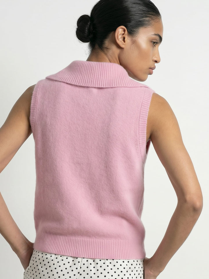 Hype drop 32000923 Nisrine gilet gebreid roze