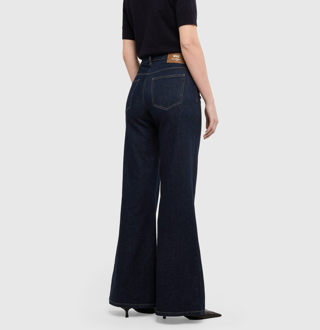 MAC women 5239-90 wide flair jeans – dames - Blue Denim - L34