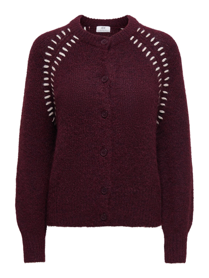 jacqueline de yong 15379819 Zoey vest gebreid bordeaux
