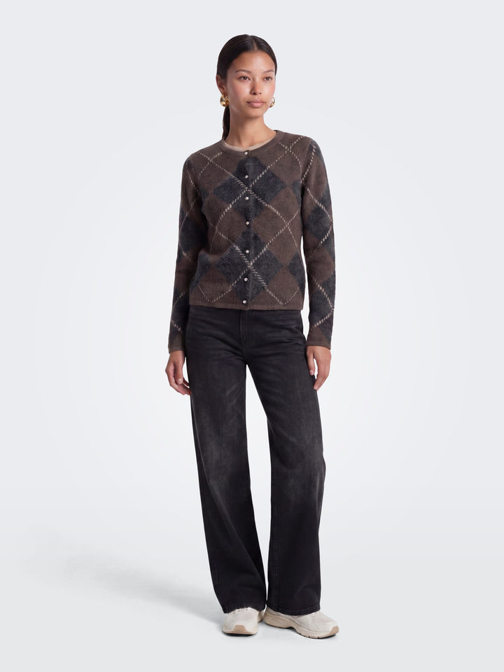 Only 15378142 Noeme trui bruin dessin – dames