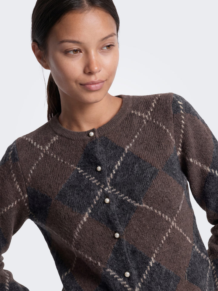 Only 15378142 Noeme trui bruin dessin – dames
