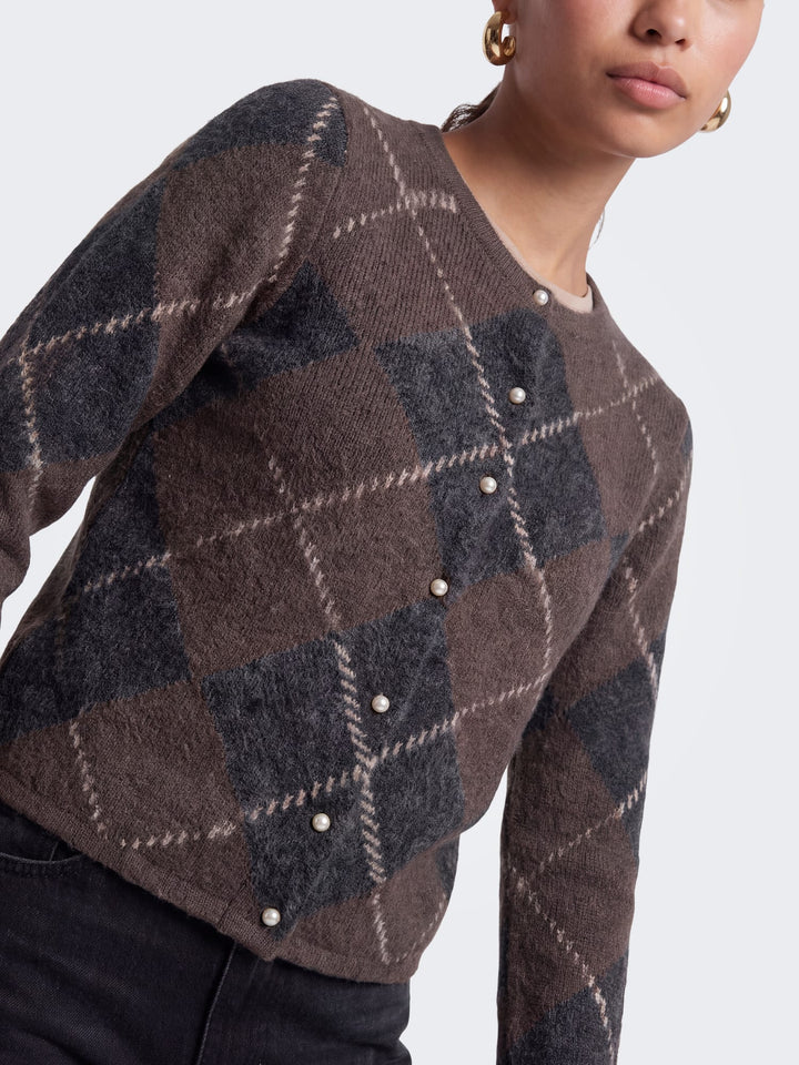 Only 15378142 Noeme trui bruin dessin – dames