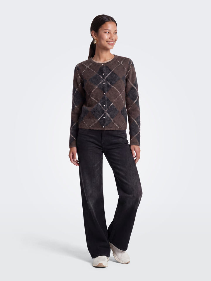 Only 15378142 Noeme trui bruin dessin – dames