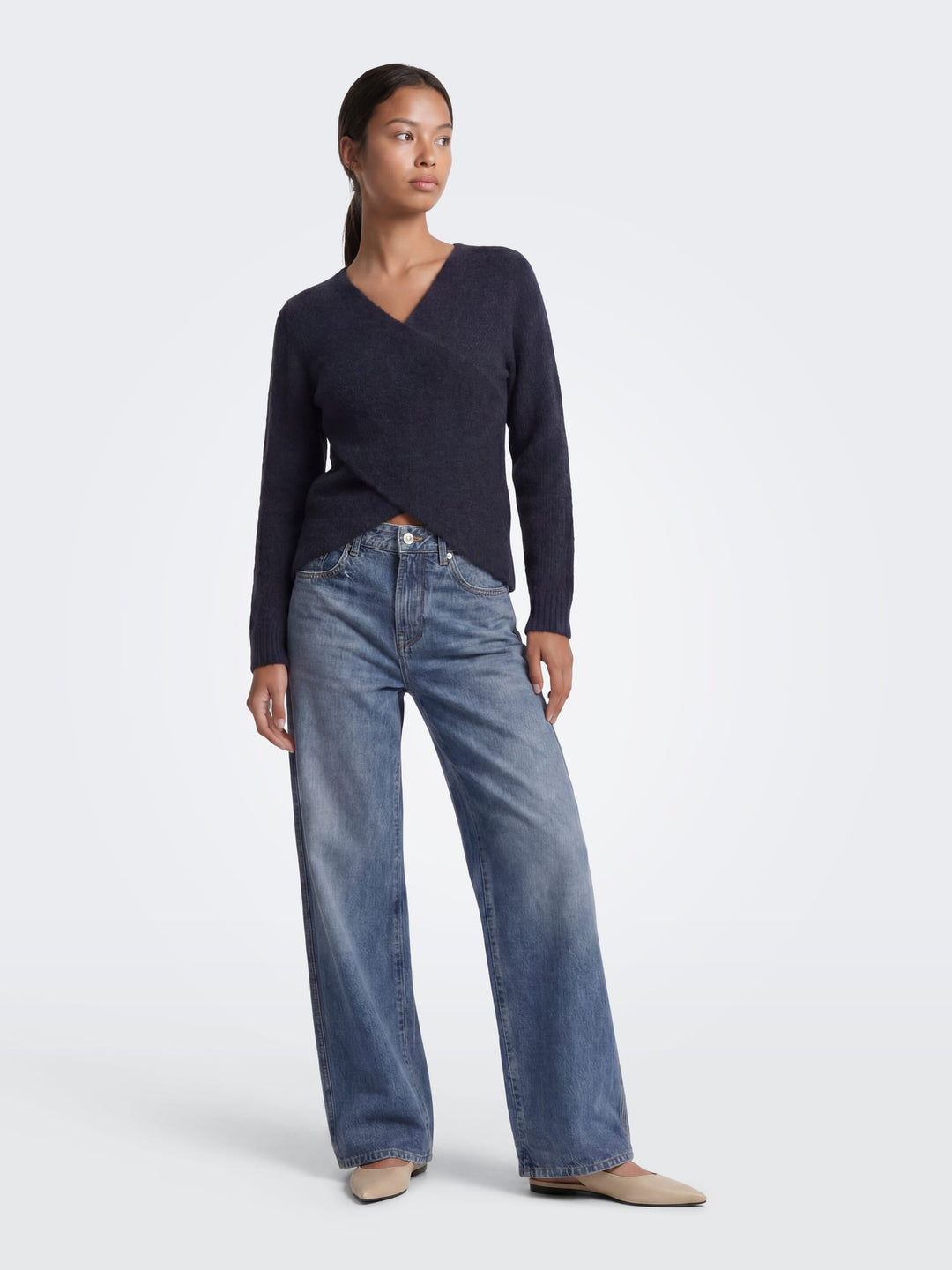 Only 15375129 maggie trui navy – dames