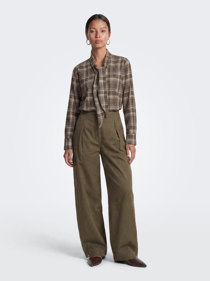 Only 15381945 Guka blouse l/m bruin dessin