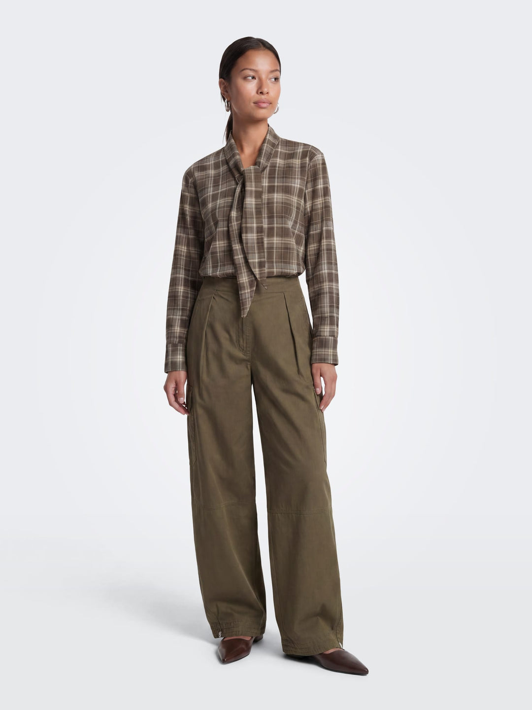 Only blouse l/m dames bruin dessin – 15381945 Guka