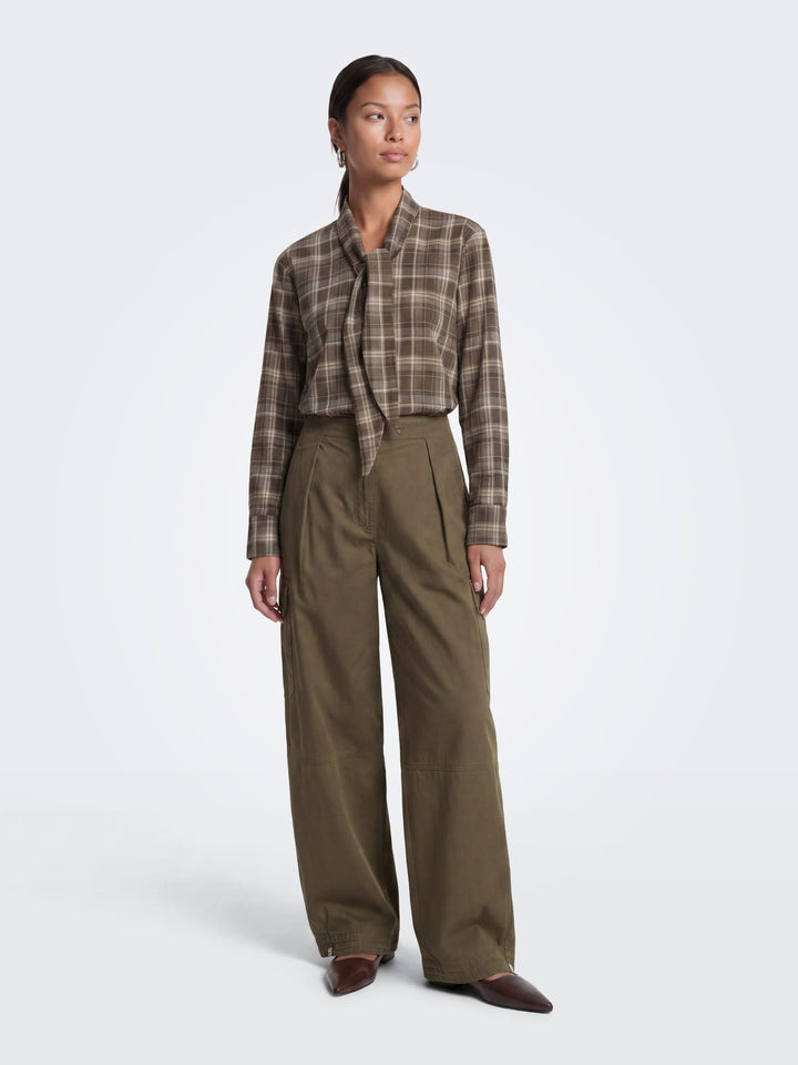 Only blouse l/m dames bruin dessin – 15381945 Guka