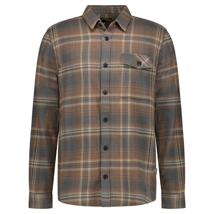 Cars men 6829786 Corzez overhemd k/m heren bruin dessin