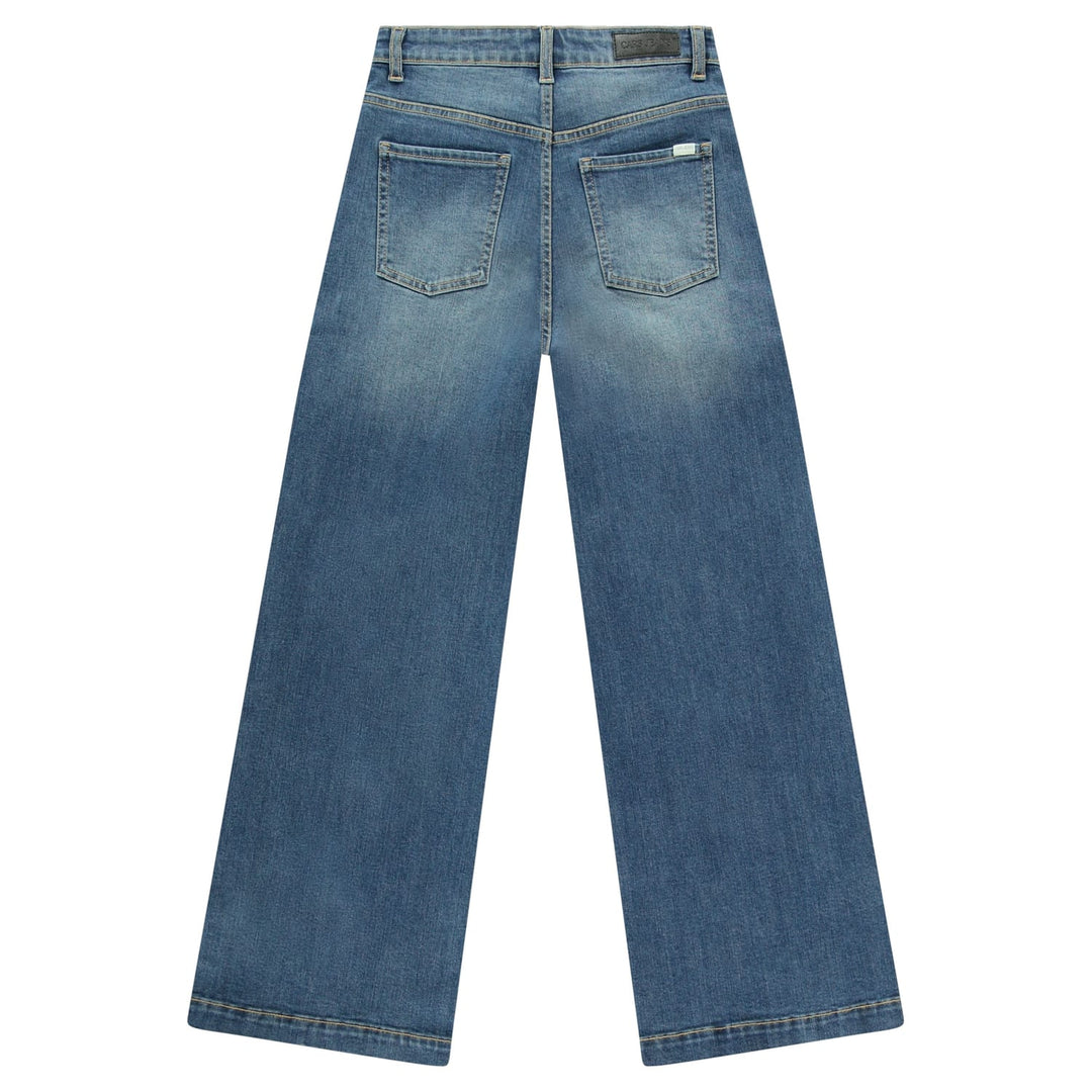 cars girls 28038 jeans bootcut flare fit blue denim – meisjes