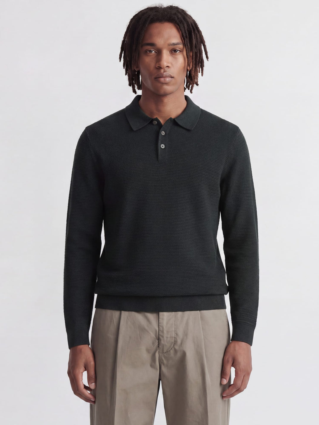 Jack &amp; Jones polo l/m donkergroen – heren