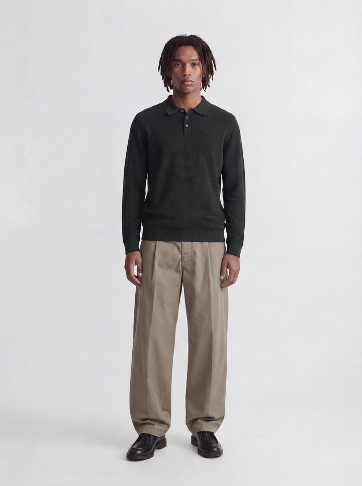Jack &amp; Jones polo l/m donkergroen – heren