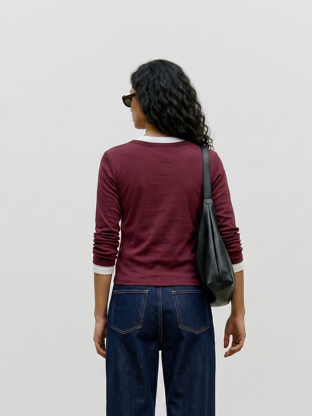 VERO MODA 10351248 Ada t-shirt l/m bordeaux