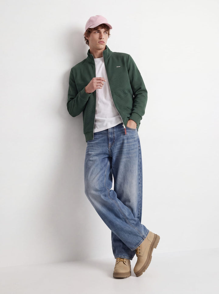 Jack &amp; Jones 12275675 Blufrankie vest sweat donkergroen – heren