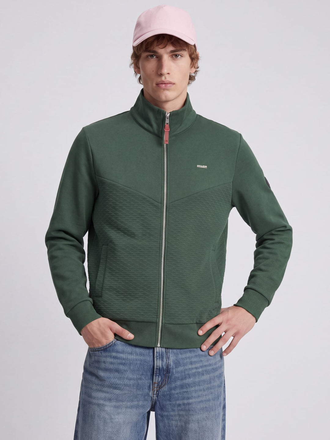 Jack &amp; Jones 12275675 Blufrankie vest sweat donkergroen – heren