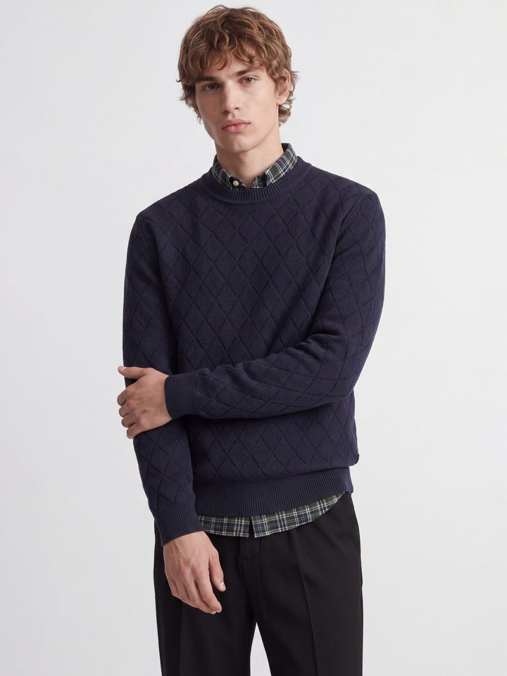 Jack &amp; Jones 12301702 Blacole trui navy – heren