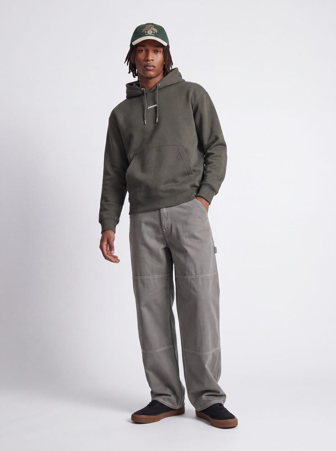 Jack & Jones 12300458 club sweater heren donkergroen