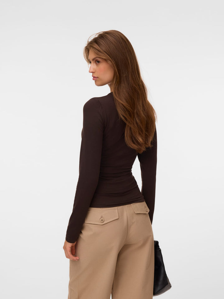 VERO MODA 10351248 Ada t-shirt l/m bruin