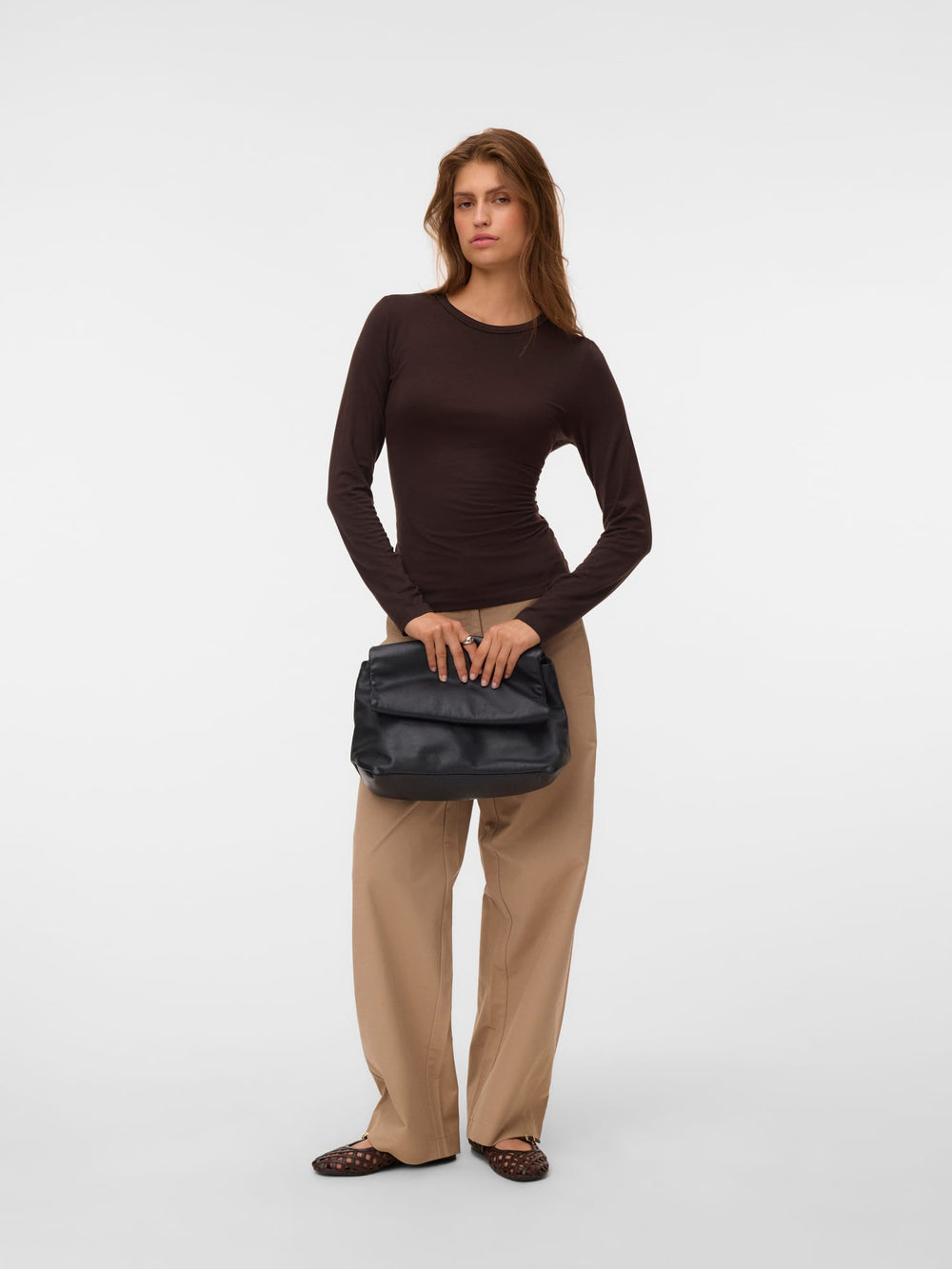 VERO MODA 10351248 Ada t-shirt l/m bruin
