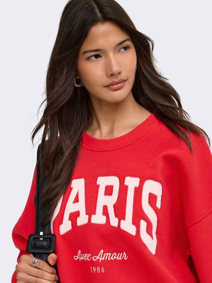 Jacqueline de Yong 15370526 mesa sweater rood – dames