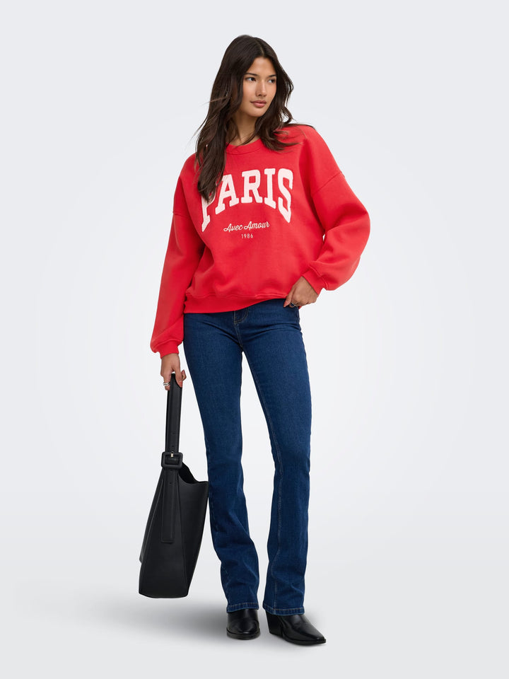 Jacqueline de Yong 15370526 mesa sweater rood – dames