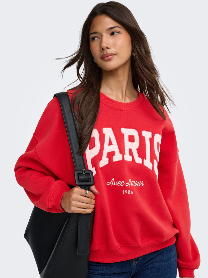 Jacqueline de Yong 15370526 mesa sweater rood – dames
