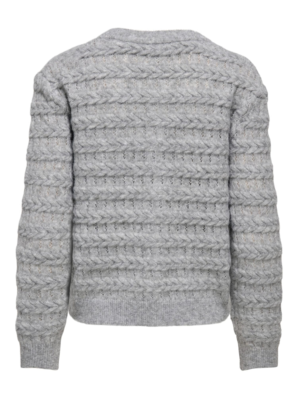 Only 15375144 Cabala vest gebreid grijs melee – dames