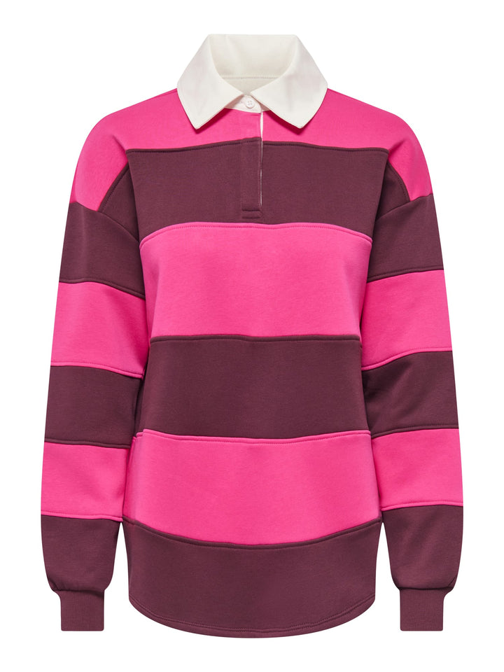 Only 15386714 Nara polo l/m dames paars dessin
