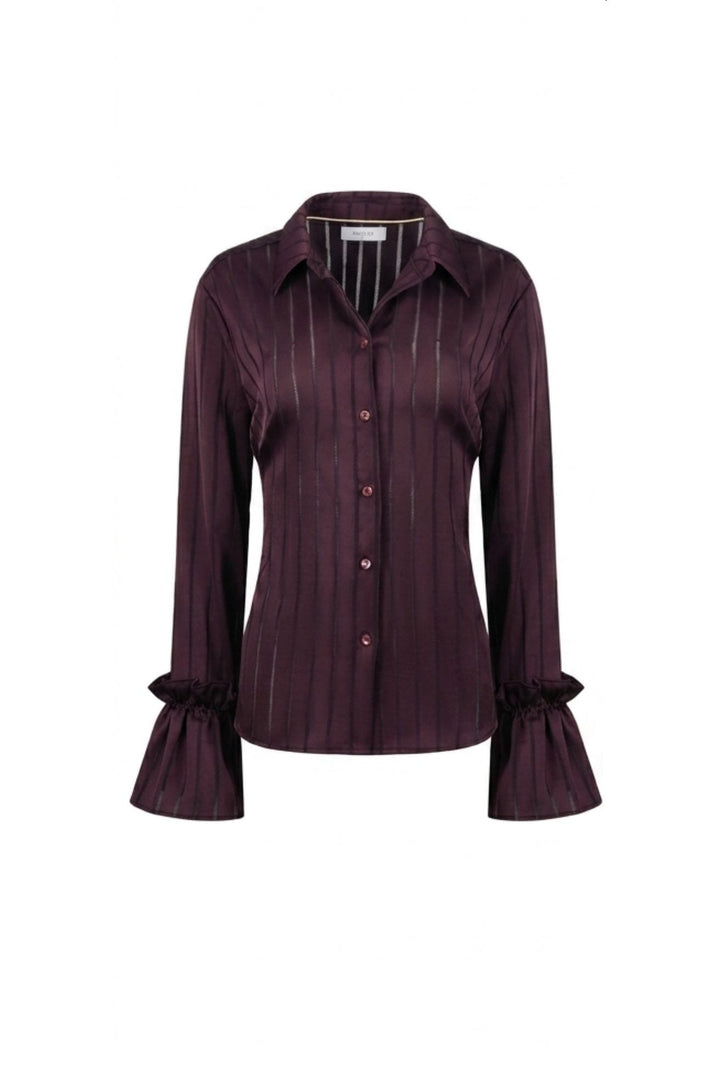 Nukus NKF02126 Amalia blouse l/m dames paars dessin