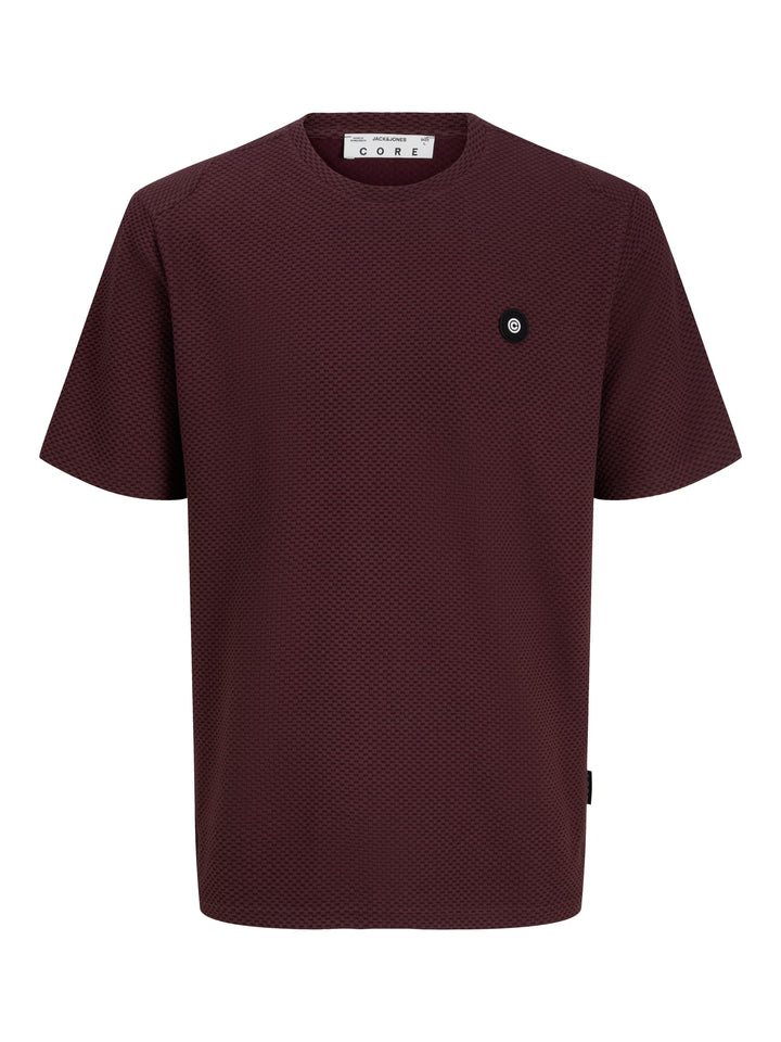 Jack & Jones 12267072 Puffer – t-shirt k/m heren - Bordeaux