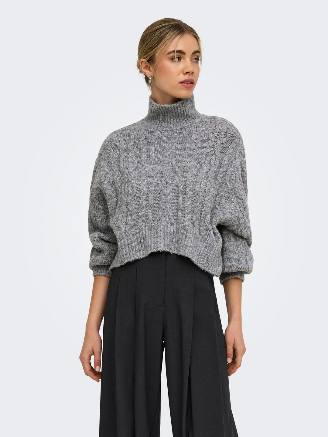 Only 15375336 Hilde trui grijs melee – dames