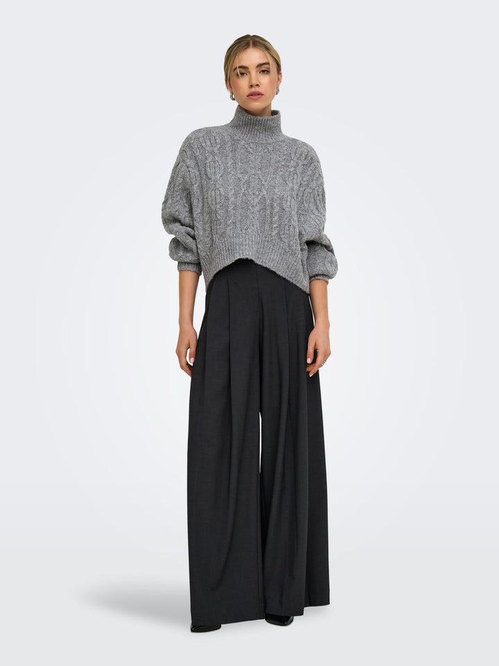Only 15375336 Hilde trui grijs melee – dames