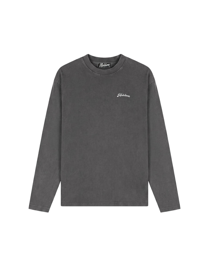 Malelions men MMB50026033 t-shirt l/m antraciet