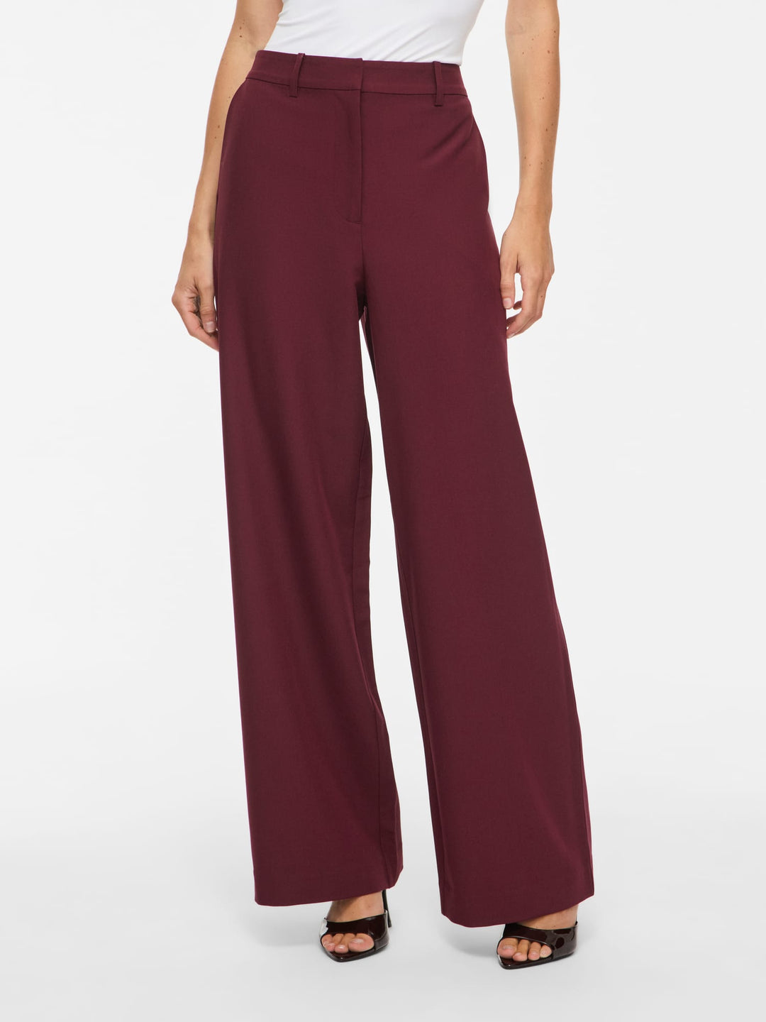 Vila 14117611 Ontaya lange broek dames bordeaux
