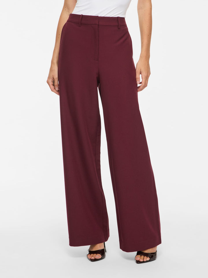 Vila 14117611 Ontaya lange broek dames bordeaux