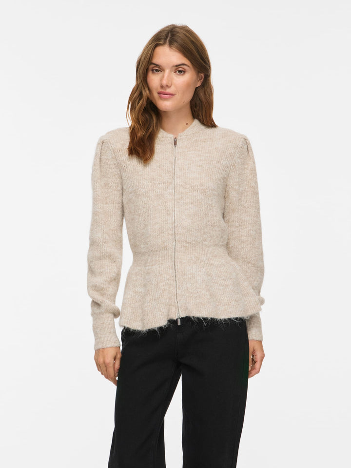 Vila 14116400 Gracie vest gebreid zand – dames