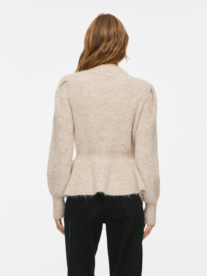 Vila 14116400 Gracie vest gebreid zand – dames